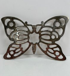 F B Rogers Silver Plate Butterfly Trivet.