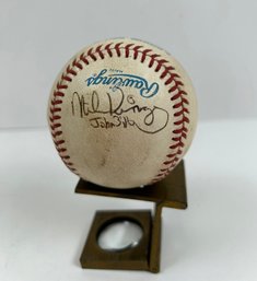 Mike Kingery Autographed Baseball HR #9 Dated 8/22/87.