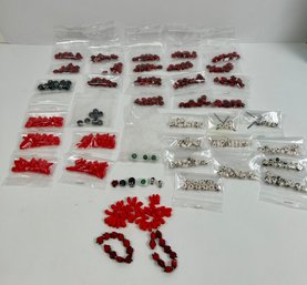 Lot Of Devilish Beads. Devils, Skulls, Eyeballs And Red Feet.