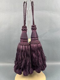 2 Large Royal Purple Tassels.