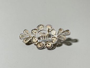 Vintage Spun Sterling Silver Brooch