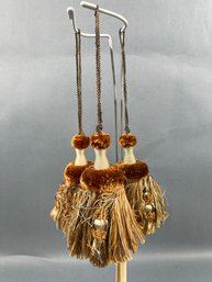 3 Fall Colored Midsize Tassels.