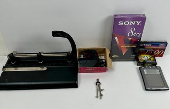 Cassette D9 Tape, VHS Tape, Hole Punch & Office Supplies