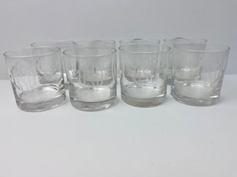 Set Of 8  Monogrammed Low Ball Glasses.*Local Pick Up Only*