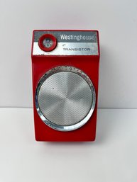 Vintage Westinghouse Red Transistor Radio.