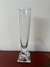 9.5 Inch Tall Glass Step Up Vase.