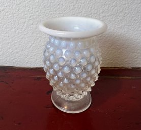 Fenton Opalescent Hobnail Vase -Small