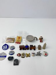 Lot Of Vintage Pins And Miniature Items.