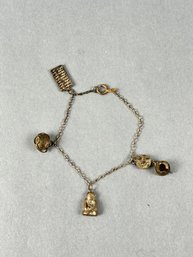 Vintage Asian Sterling Silver Charm Bracelet