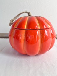 Halloween Pumpkin Covered Candy Dish.