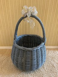 Large Light Blue Handles Basket