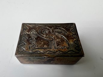 Vintage Silver Miniature Box From Peru