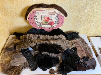 Box Of Fur Pieces.