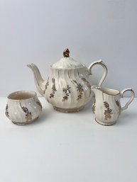 Vintage Hand Painted Sadler Tea Set With Pot, Cream Pitcher And Sugar Bowl. *Local Pick Up Only*