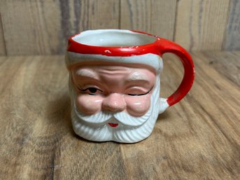 Vintage Small Holiday Winking Santa Mug *LOCAL PICKUP ONLY - NO SHIPPING*