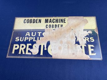 Vintage Prest-O-Lite Sign *Local Pickup Only*