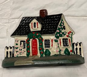 Christmas Themed Cast Iron Door Stop.