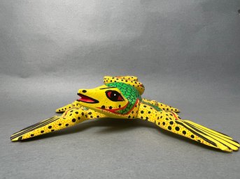 Oaxaca Wood Painted Lizard - Artist, Candida Perez V. Tileajete