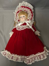 Doll With Porcelain Head, Feet And Hands.