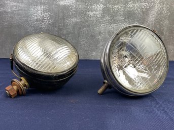 Set Of 2 Vintage Headlights As-Is