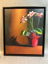 Oil On Canvas Floral Signed