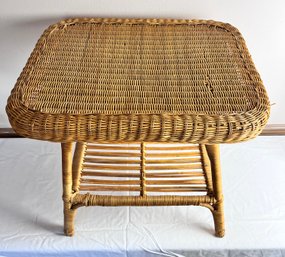 Wicker Side Table.