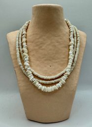 3 Necklaces  Of Puka Shell -chokers