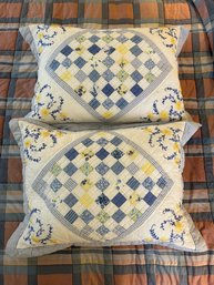 Set Of Quilted Bed Pillow Shams