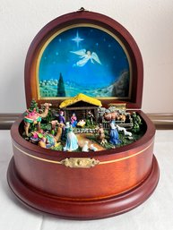 The Nativity Music Box From The Danbury Mint. Plays Silent Night.