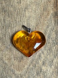 Amber Heart Pendant *LOCAL PICKUP ONLY - NO SHIPPING*