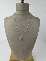 Vintage Silver Tone Heart Shaped Pendant Necklace