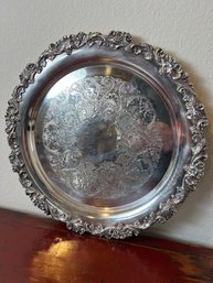 Wilcox Silver Plate Retirement Gift Platter From IRS Dated 1950.