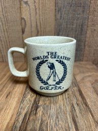 Vintage Speckle Glaze Worlds Greatest Golfer Mug *LOCAL PICKUP ONLY - NO SHIPPING*