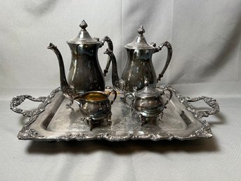 Sheridan Silver On Copper Tea Service