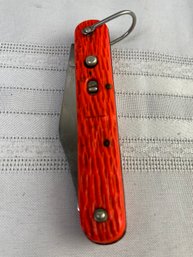 Vintage Orange Schrade Paratrooper Knife