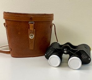 Binoculars Made In Japan With Leather Case.