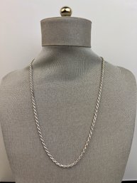 Silver Italian Rope Necklace