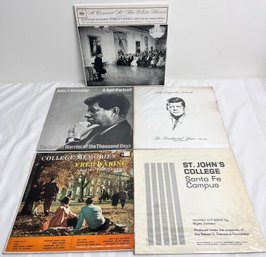 Lot Of 5 Albums. JFK A Self Potrait, JFK The Presidential Years , Concert At The White House.