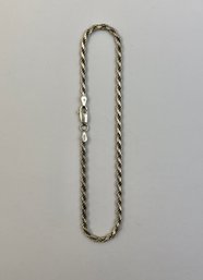 Silver Italian Rope Bracelet