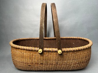 Vintage Nantucket Double Handled Basket