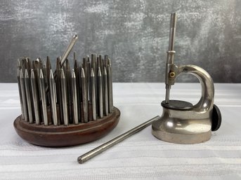 VTG Staking Tool Jewel Jeweling Press Punch Set Watchmaker Repair