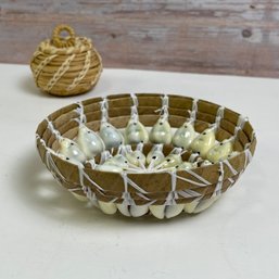 Lot Of 2 Baskets, One With Shells