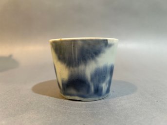 Antique Ceramic Blue And White Cup