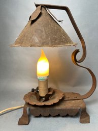 Vintage Arts & Crafts Metal Lamp