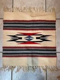 Hand Knotted Small Mexican Rug.