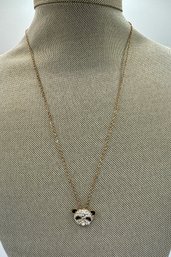 Goldtone Necklace With Panda Pendant