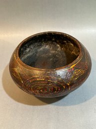 Tibetan Buddhist Wood  Bowl