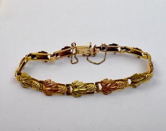 Black Hills Gold 10k Link Bracelet