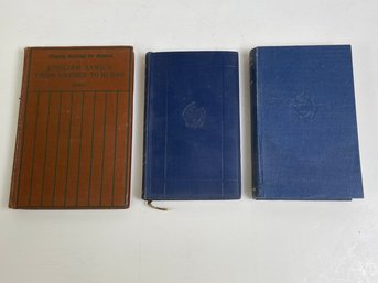 Lot Of 3 Hardcover Books Resurrection Tolstoy, Essays Of Emerson English Lyrics