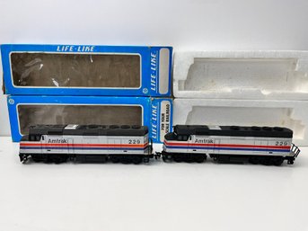 2 Lifelike Amtrak HO Scale Engines.